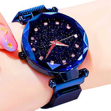 Watch Luxury Magnetic Buckle Mesh Band Quartz Wristwatch Female Rose Gold Diamond Watches zegarek damsk