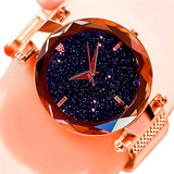 Watch Luxury Magnetic Buckle Mesh Band Quartz Wristwatch Female Rose Gold Diamond Watches zegarek damsk