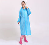 Transparent Raincoat Portable Outdoor Travel Rainwear Waterproof Camping Hooded Ponchos Plastic Rain Cover