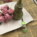 Handmade Resin Wine Bottle Key Chains charm Key Rings Alloy Charms Gifts  Wholesale