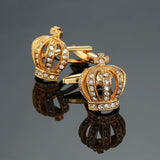 Crystal gold silver Cufflinks Shirt Cuff Links