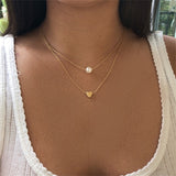 Necklace For Women Fashion Gold Color Medallion Necklace Multiple Layers Pendant Long Necklaces Boho Jewelry