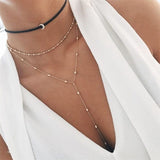 Necklace For Women Fashion Gold Color Medallion Necklace Multiple Layers Pendant Long Necklaces Boho Jewelry