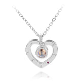 2018 New Arrival Rose Gold&Silver 100 languages I love you Projection Pendant Necklace Romantic Love Memory Wedding Jewelery