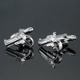 shirt Cufflinks button gold silver anchor rudder pistol bullet aircraft modeling Cufflinks