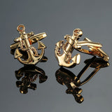 shirt Cufflinks button gold silver anchor rudder pistol bullet aircraft modeling Cufflinks