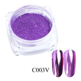 Powder Metallic Color Nail Art UV Gel Polishing Chrome Flakes