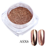 Powder Metallic Color Nail Art UV Gel Polishing Chrome Flakes