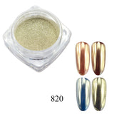 Powder Metallic Color Nail Art UV Gel Polishing Chrome Flakes