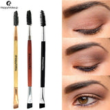 Beauty Makeup Wood Handle Eyebrow Brush Eyebrow Comb Double Ended Brushes