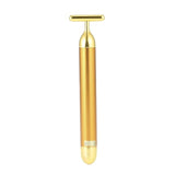 Facial Beauty Roller Massager Stick Lift Skin Tightening Wrinkle Bar Slimming Face roller   24k Gold Colour Vibration