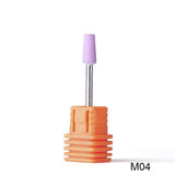 Rubber Silicone Ceramic Milling Burr Nail Art Cutter Polishing Buffer Files Electric Machine Drill Bit TR065