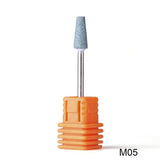 Rubber Silicone Ceramic Milling Burr Nail Art Cutter Polishing Buffer Files Electric Machine Drill Bit TR065