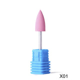 Rubber Silicone Ceramic Milling Burr Nail Art Cutter Polishing Buffer Files Electric Machine Drill Bit TR065