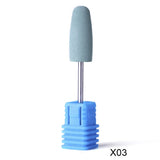 Rubber Silicone Ceramic Milling Burr Nail Art Cutter Polishing Buffer Files Electric Machine Drill Bit TR065